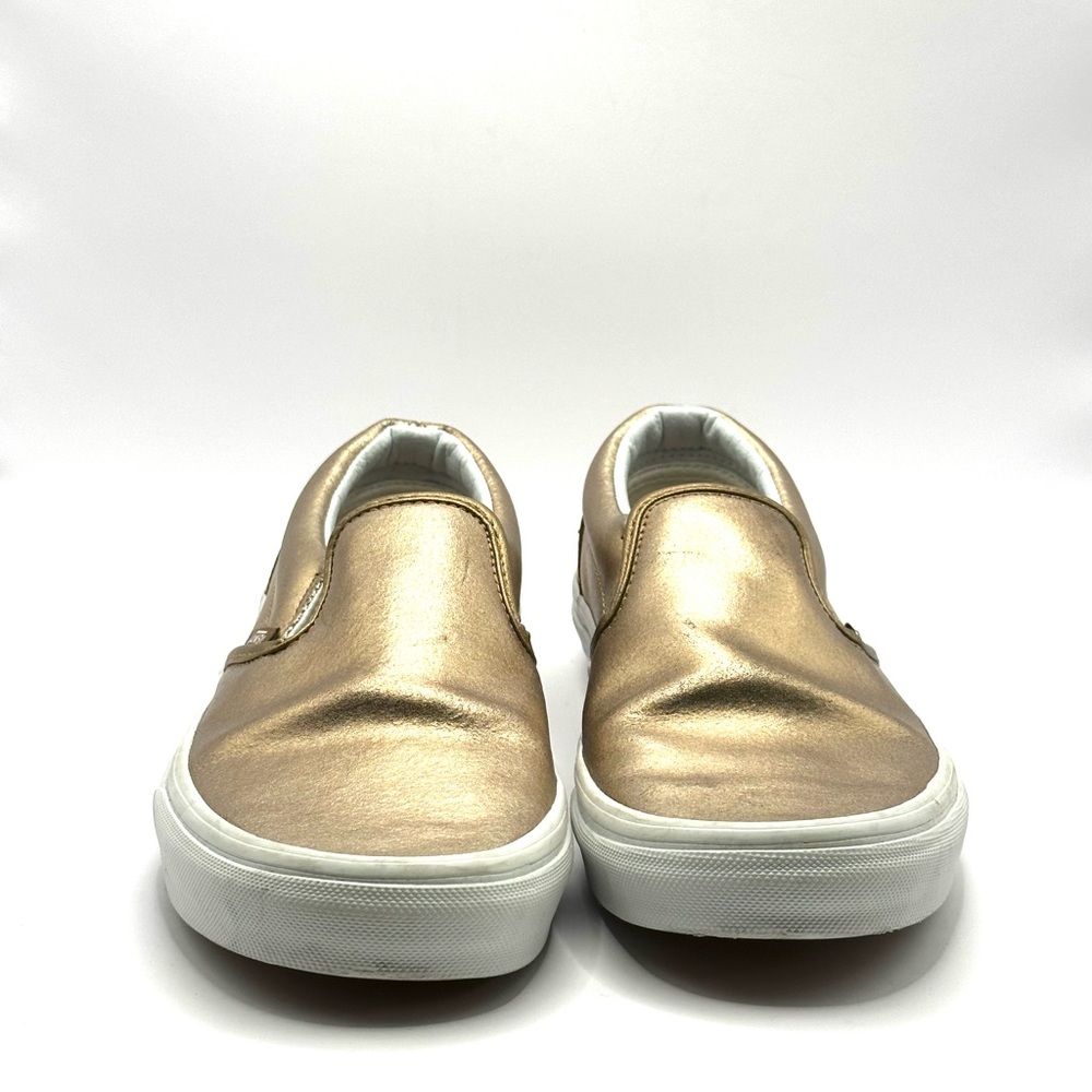 Vans Classic Metallic Gold Slip On Sneakers Size 7.5